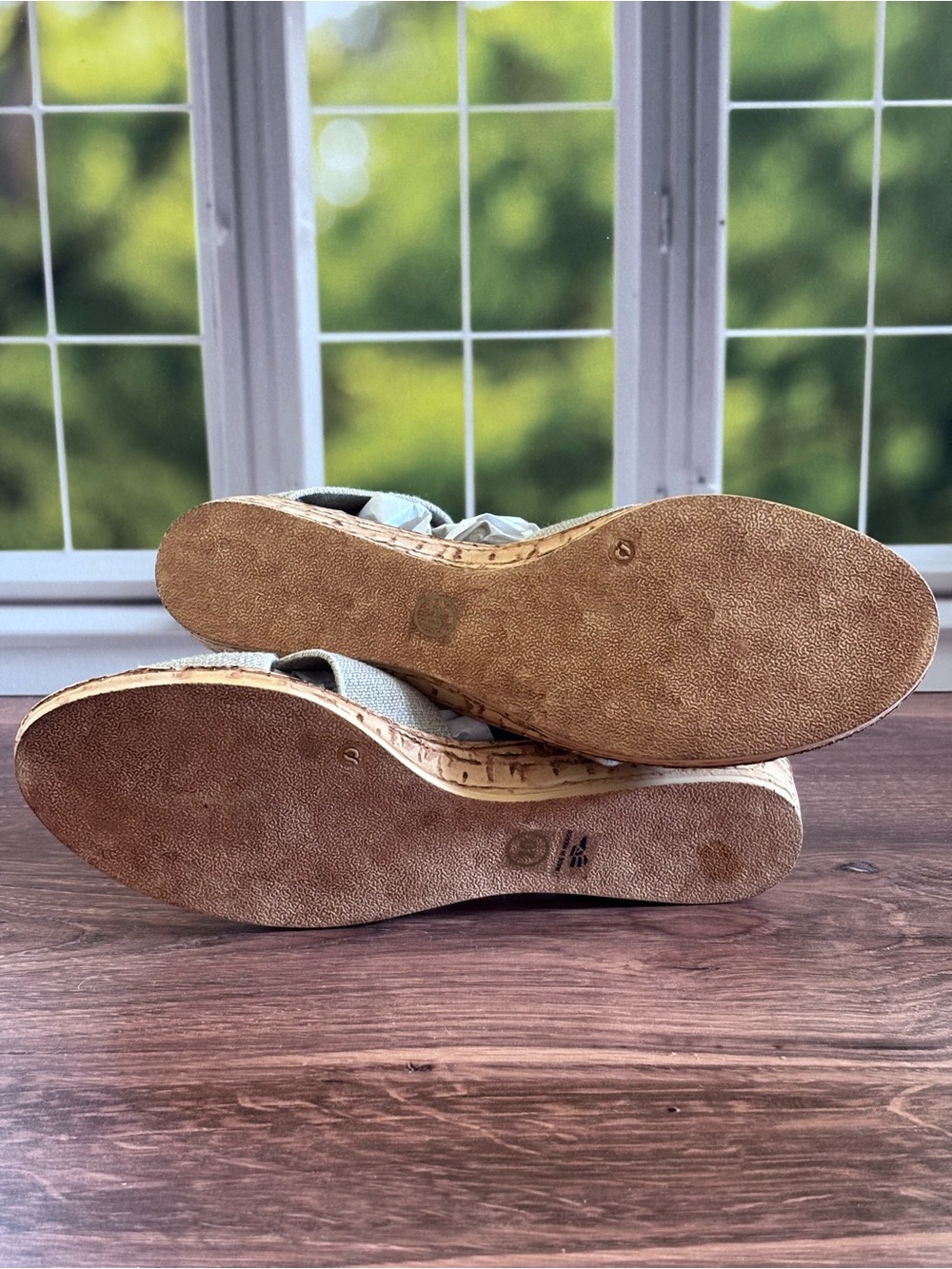 CHARLESTON SHOE CO. Beige Crisscross Espadrille Sandals - Picture 11 of 13
